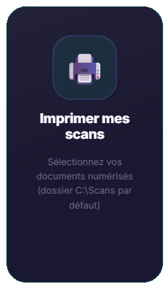 Écran d'envoi Numérisation