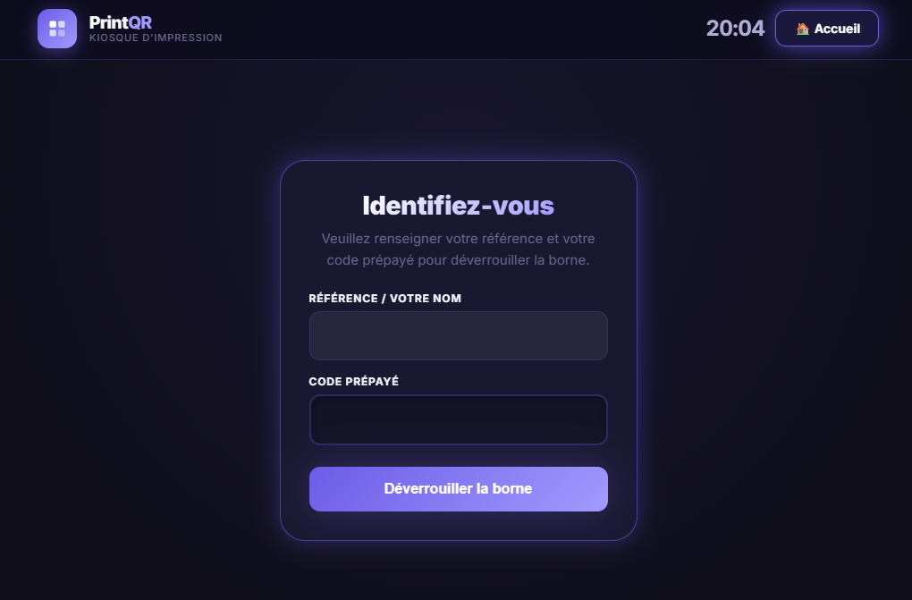 Déverrouillage par code prépayé